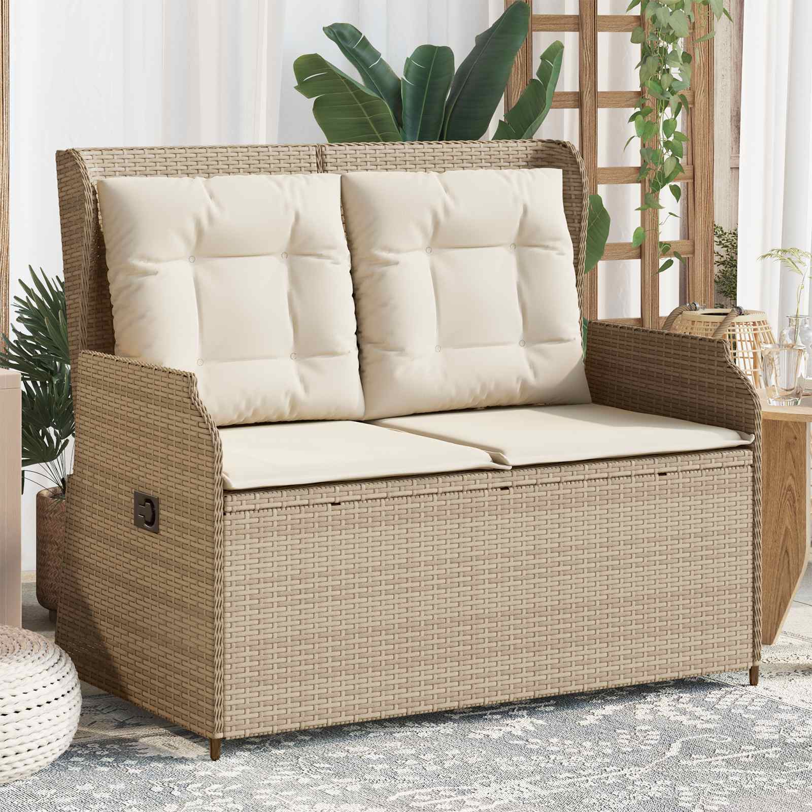 Banc de jardin Beige polyrotin - XIOS