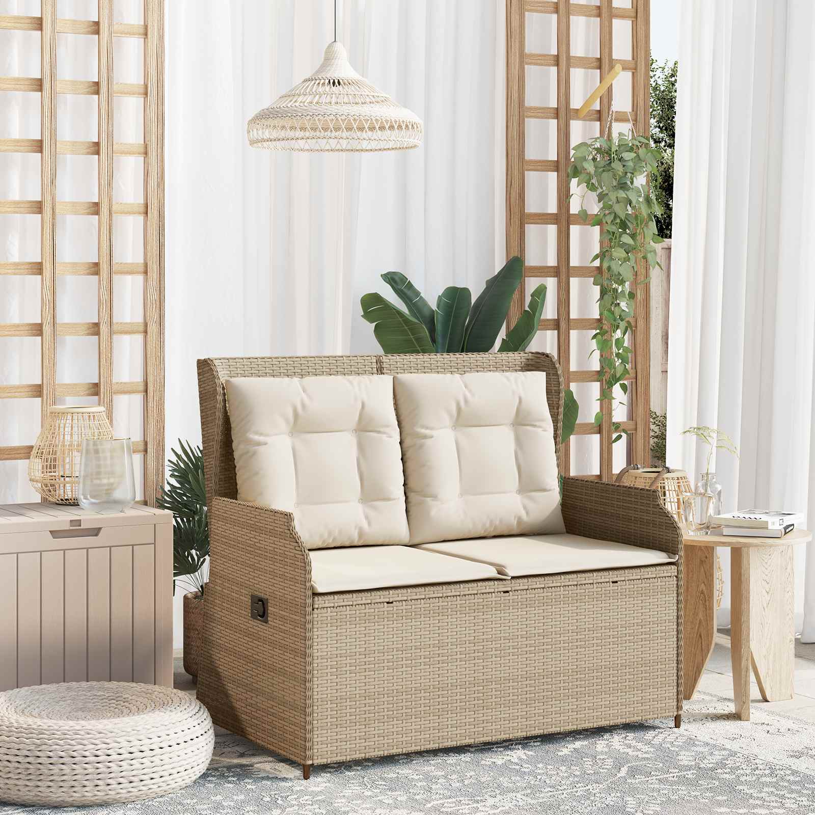 Banc de jardin Beige polyrotin - XIOS
