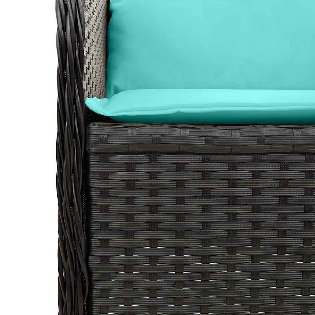 Banc de jardin Noir polyrotin