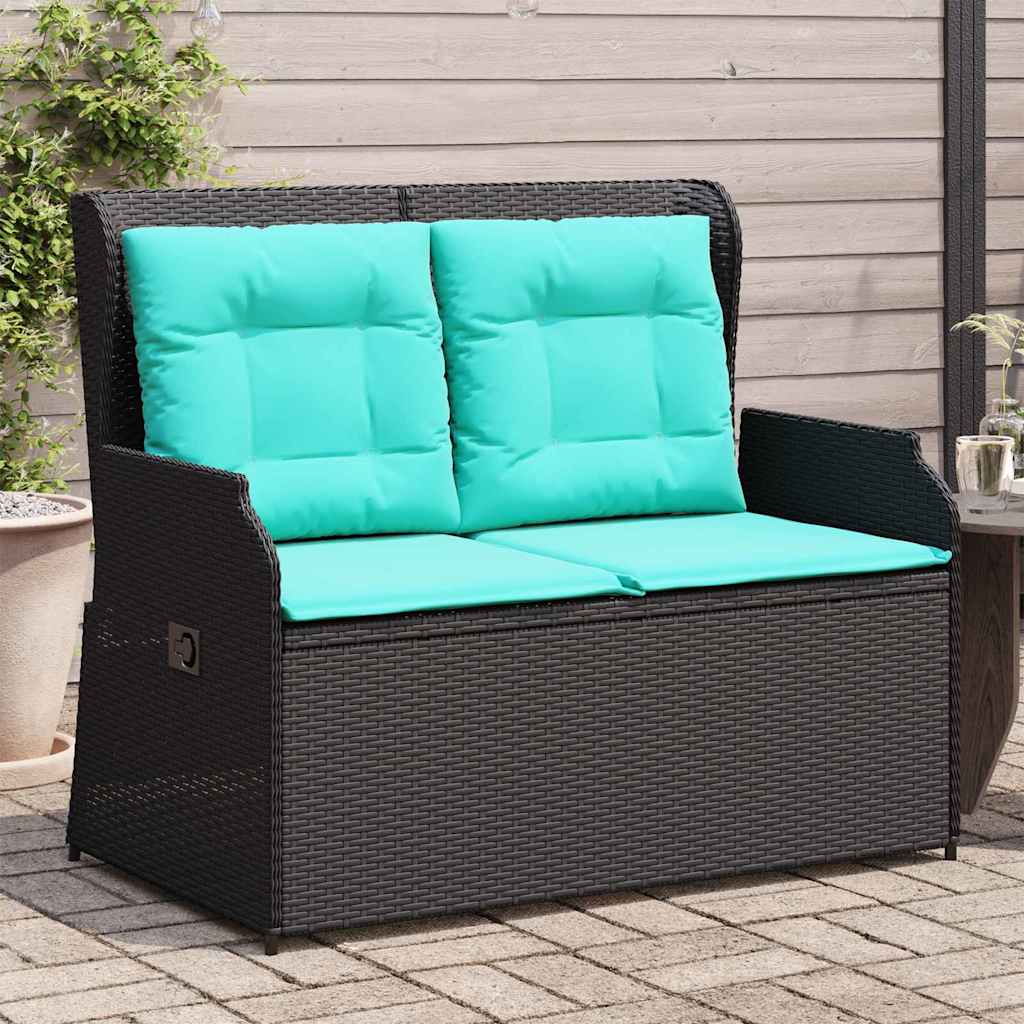 Banc de jardin Noir polyrotin