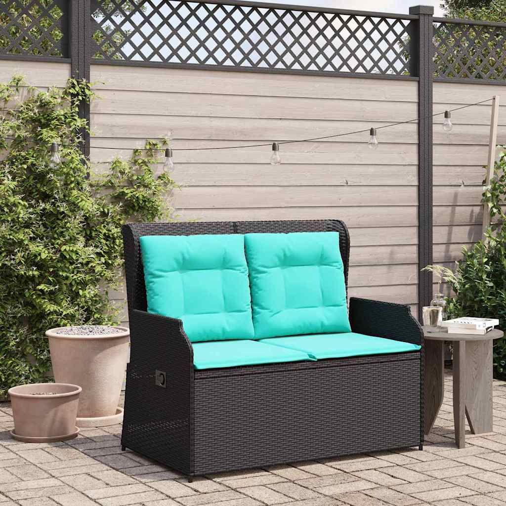 Banc de jardin Noir polyrotin