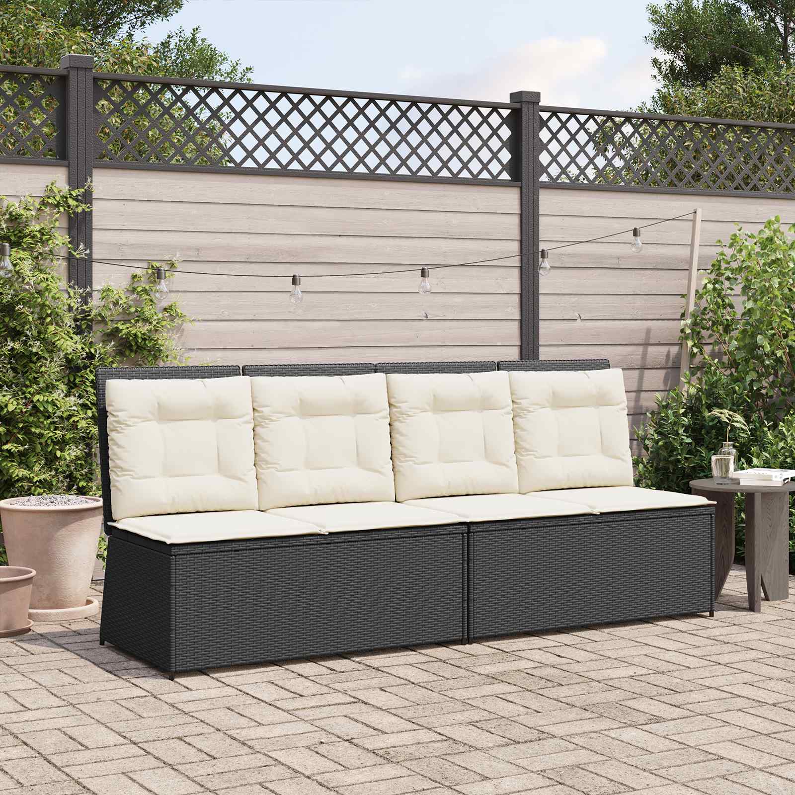 Banc de jardin Noir polyrotin - XIOS