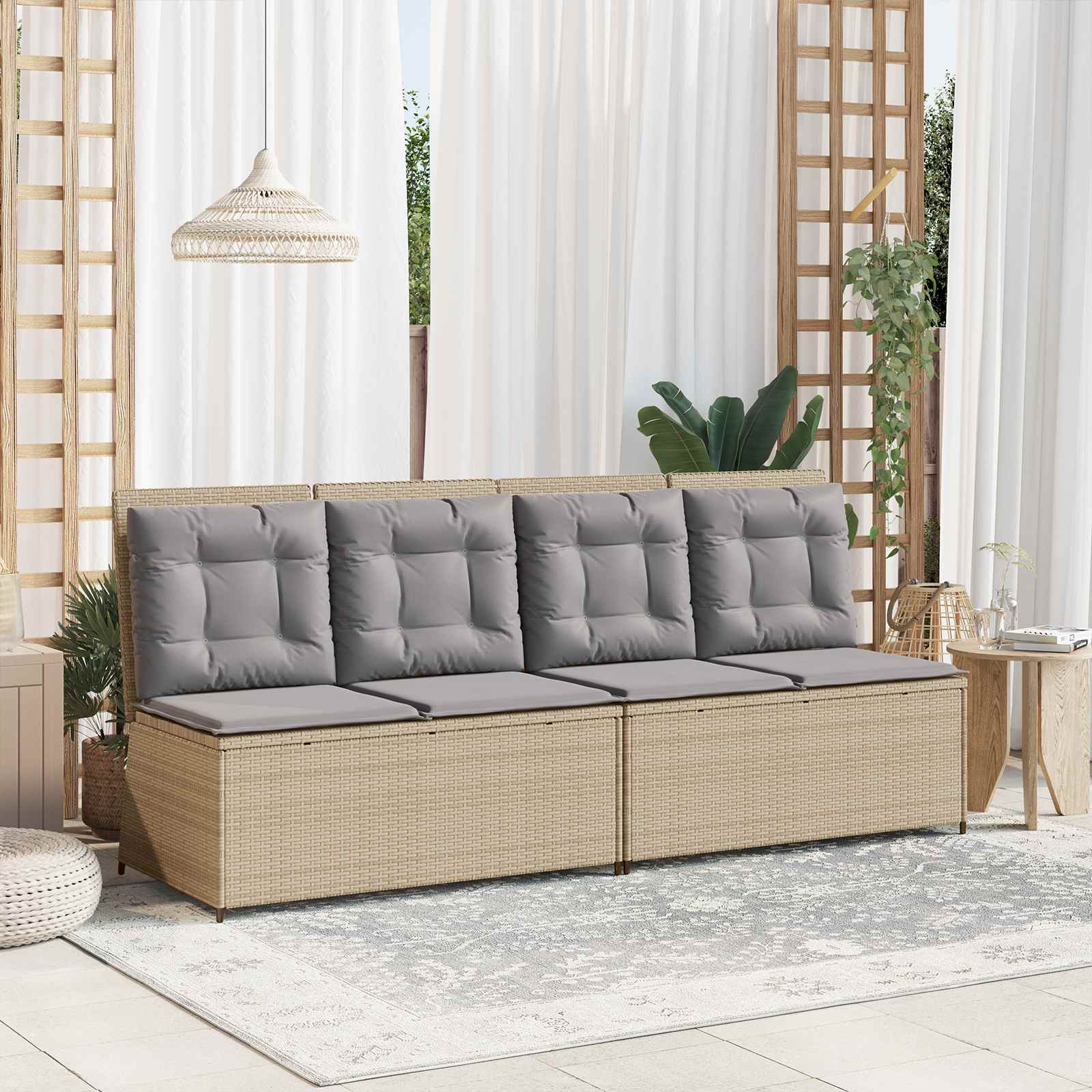 Banc de jardin Beige polyrotin - XIOS