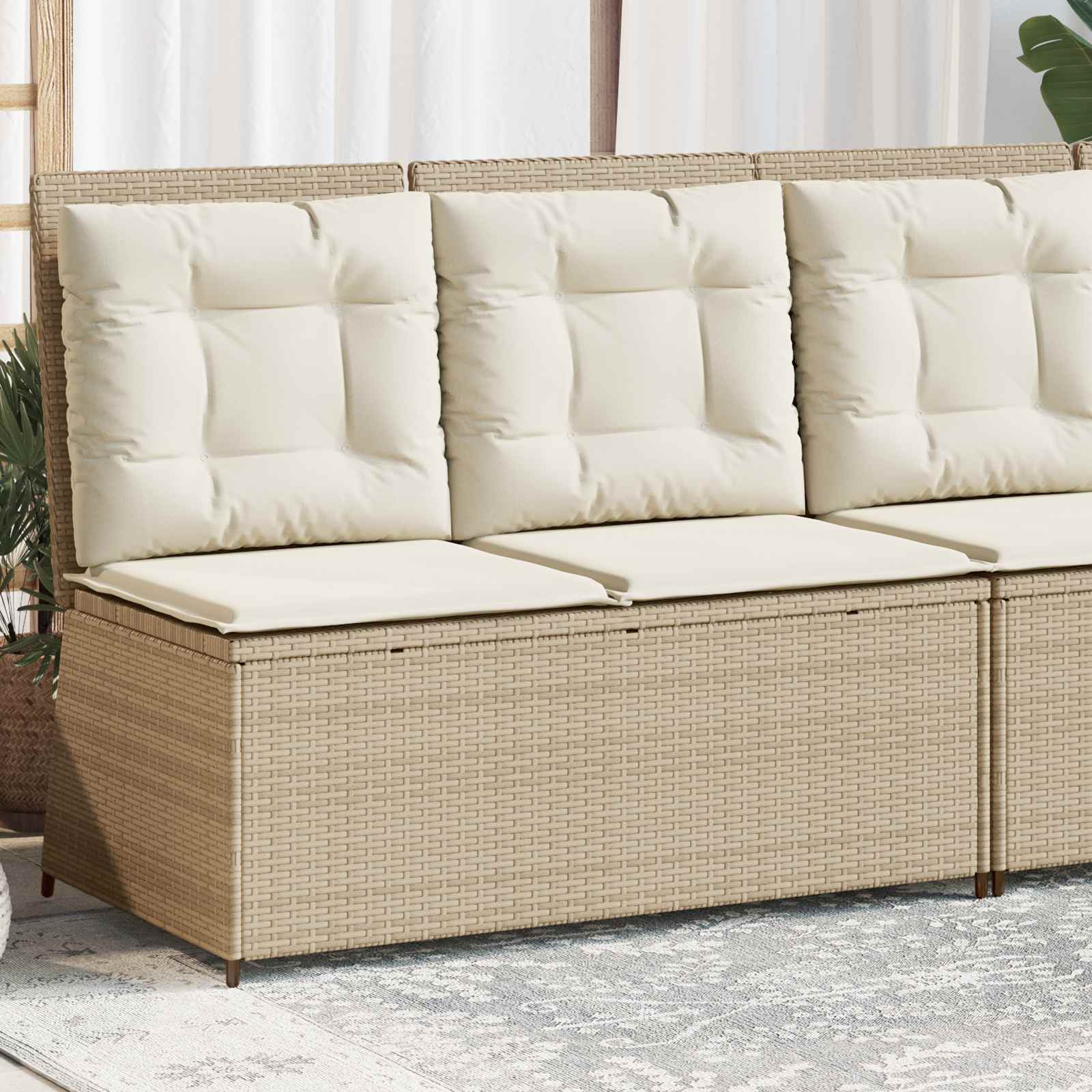 Banc de jardin Beige polyrotin - XIOS