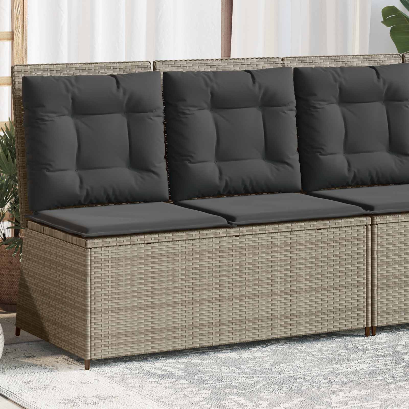 Banc de jardin Gris clair polyrotin - XIOS