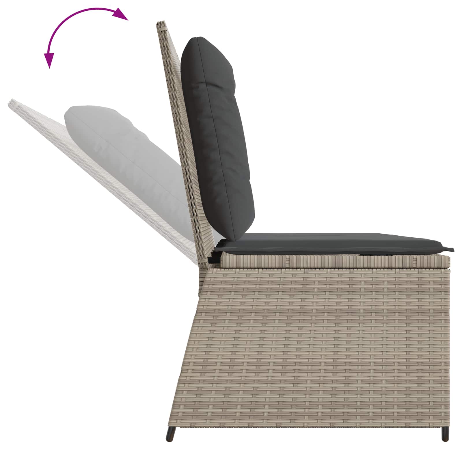 Banc de jardin Gris clair polyrotin - XIOS