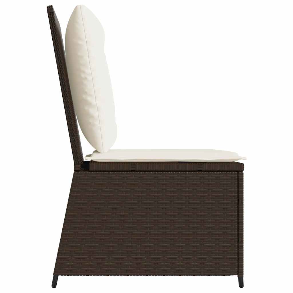 Canapé de jardin avec coussin Noir et blanc crème polyrotin - XIOS
