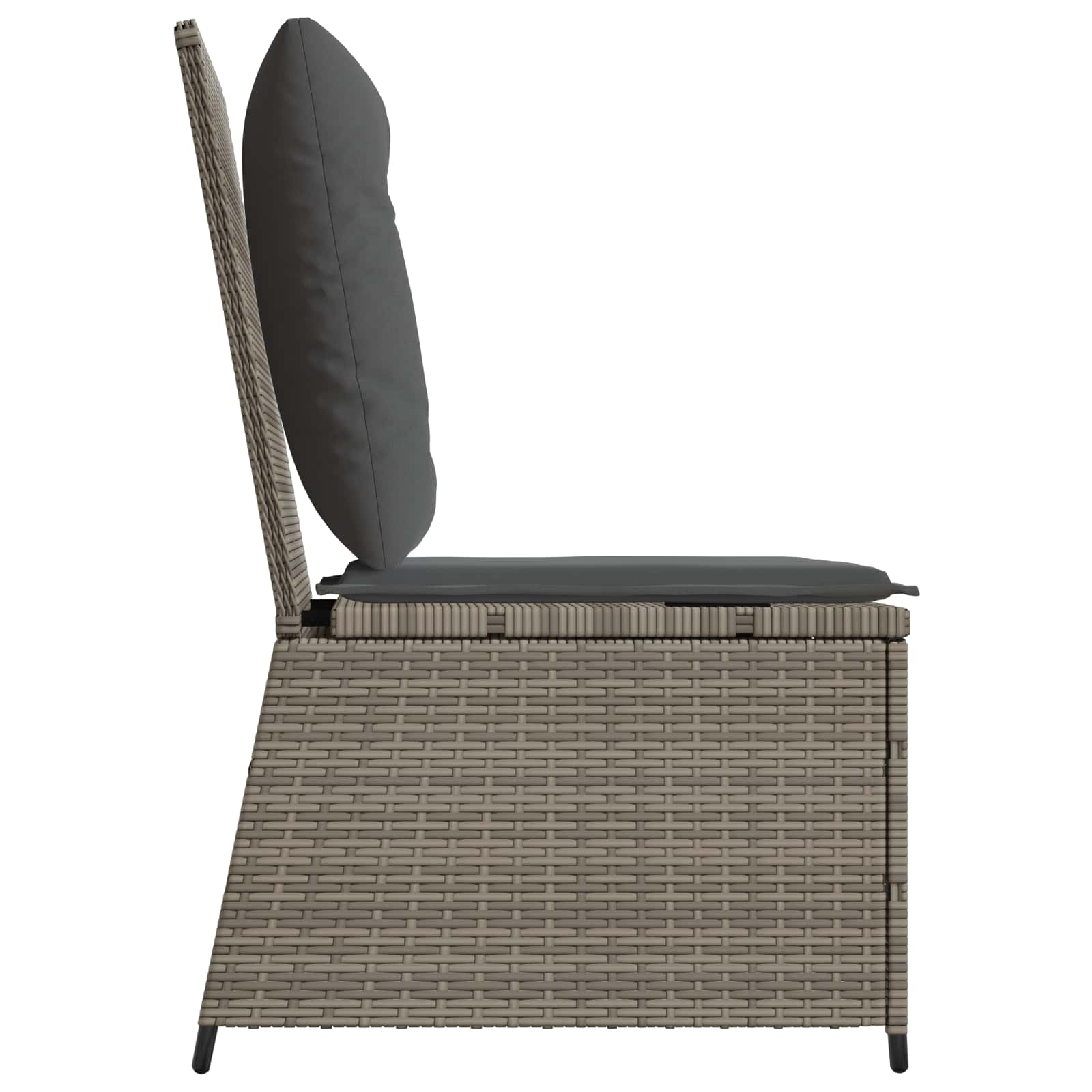 Canapé de jardin avec coussin Gris polyrotin - XIOS