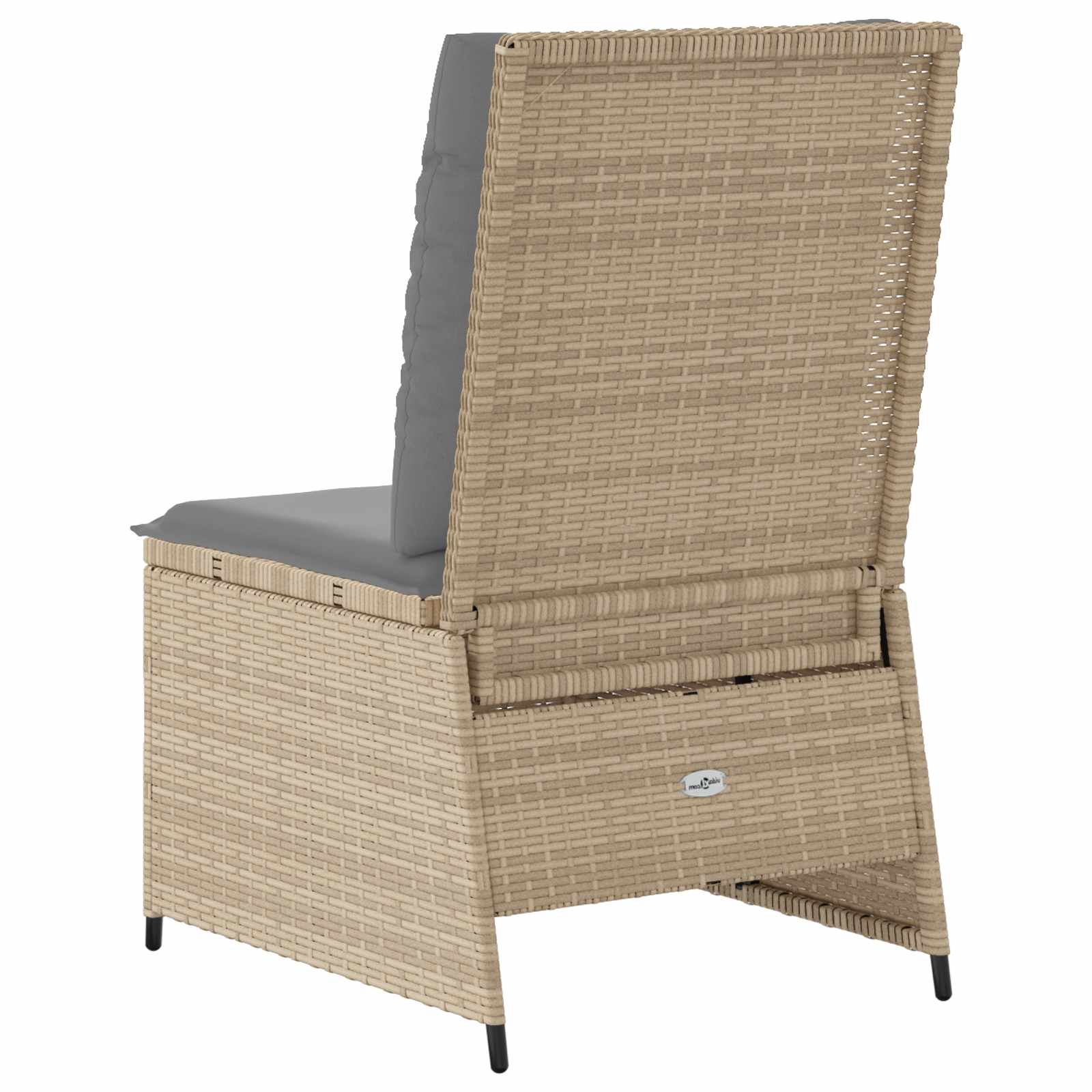 Canapé de jardin avec coussin Beige et gris polyrotin - XIOS