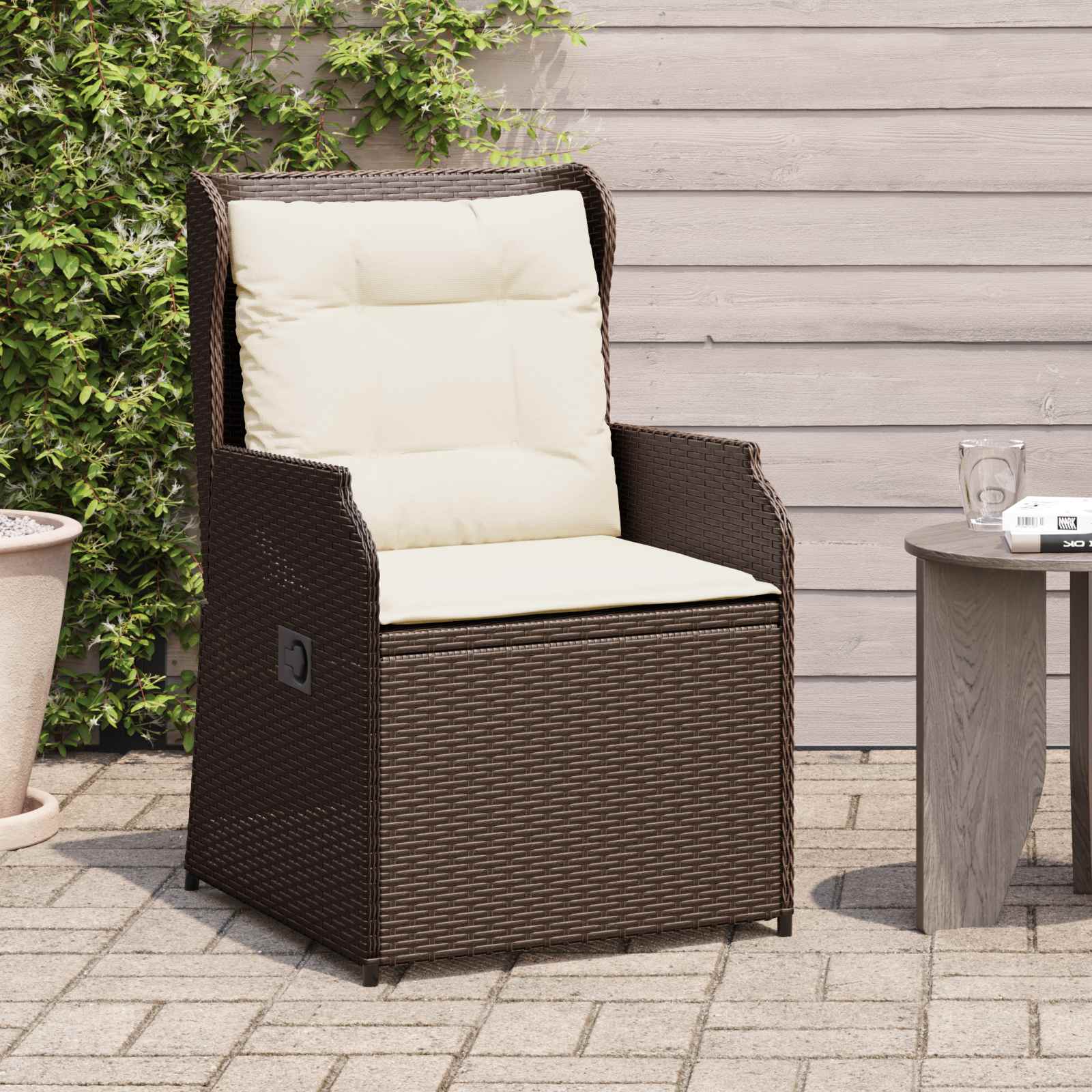 Banc de jardin 2 pcs Marron polyrotin