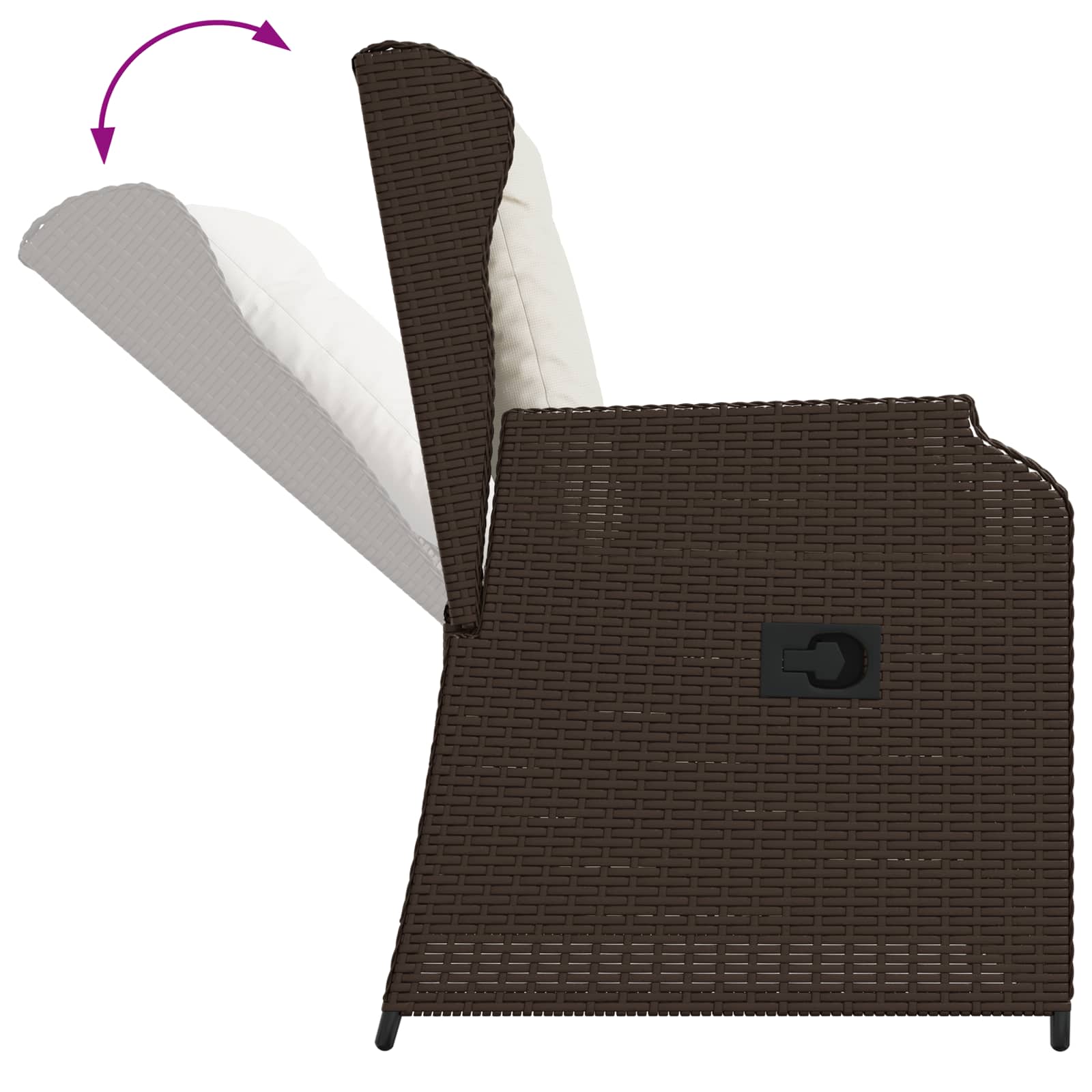 Banc de jardin 2 pcs Marron polyrotin