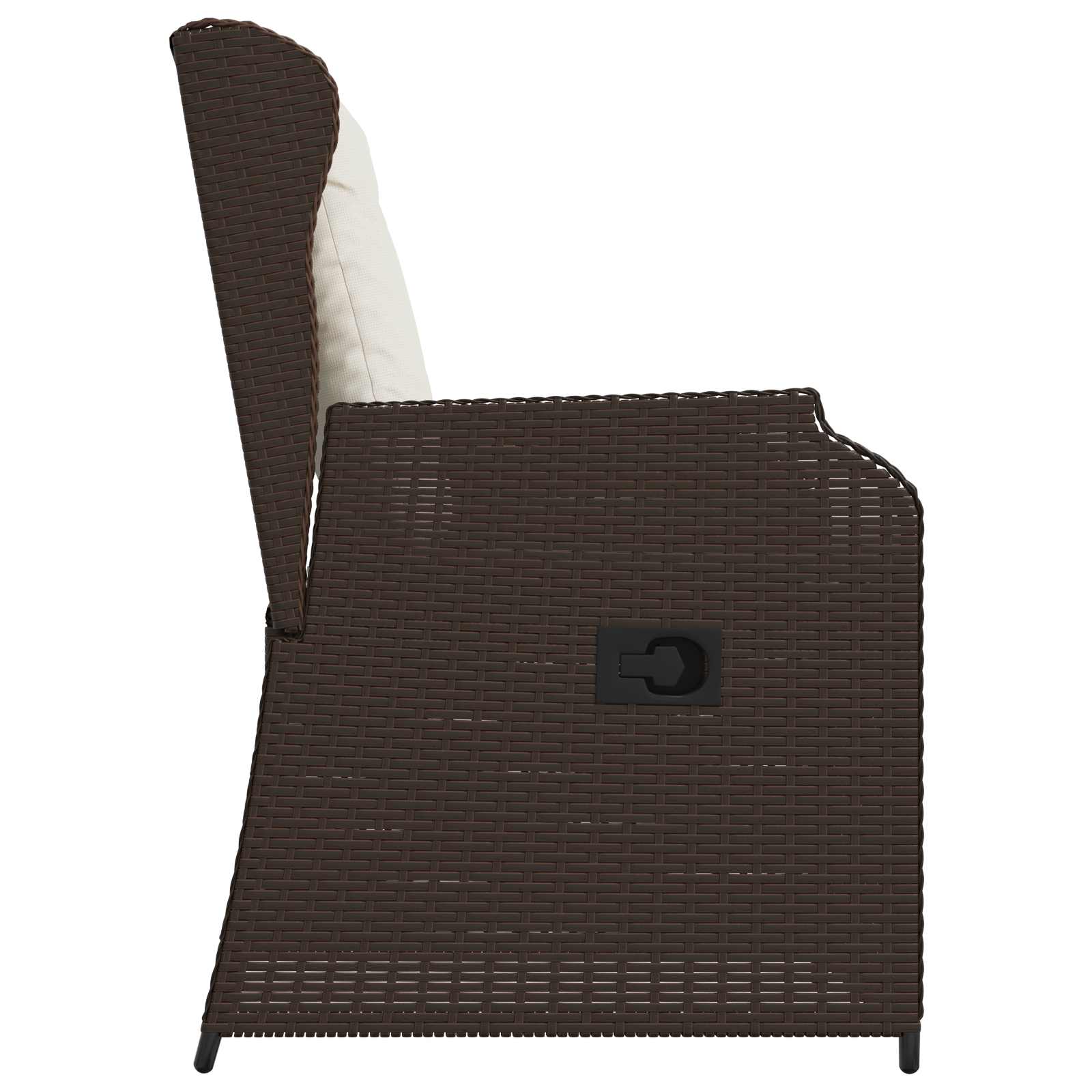 Banc de jardin 2 pc Marron polyrotin