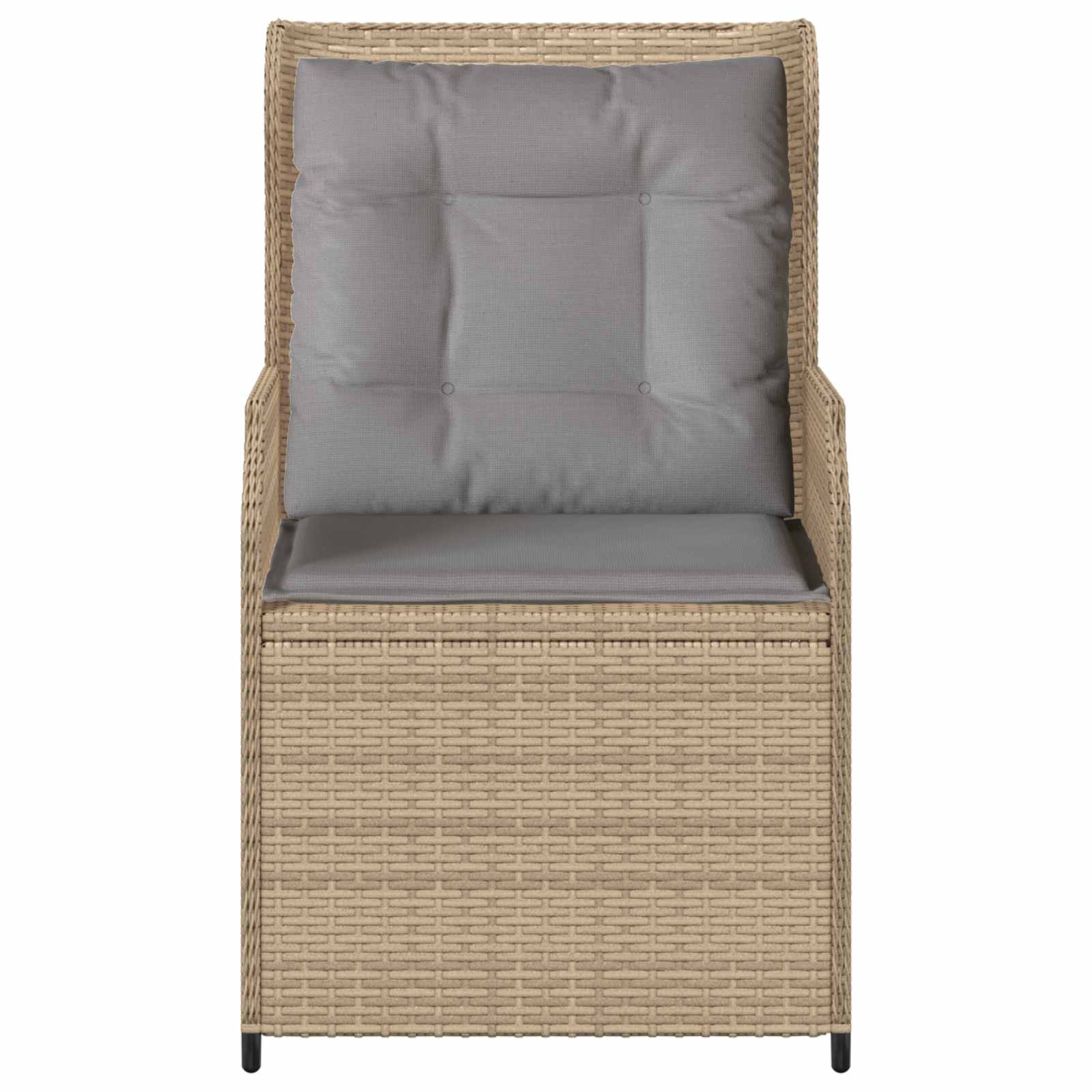 Banc de jardin 2 pcs Beige polyrotin