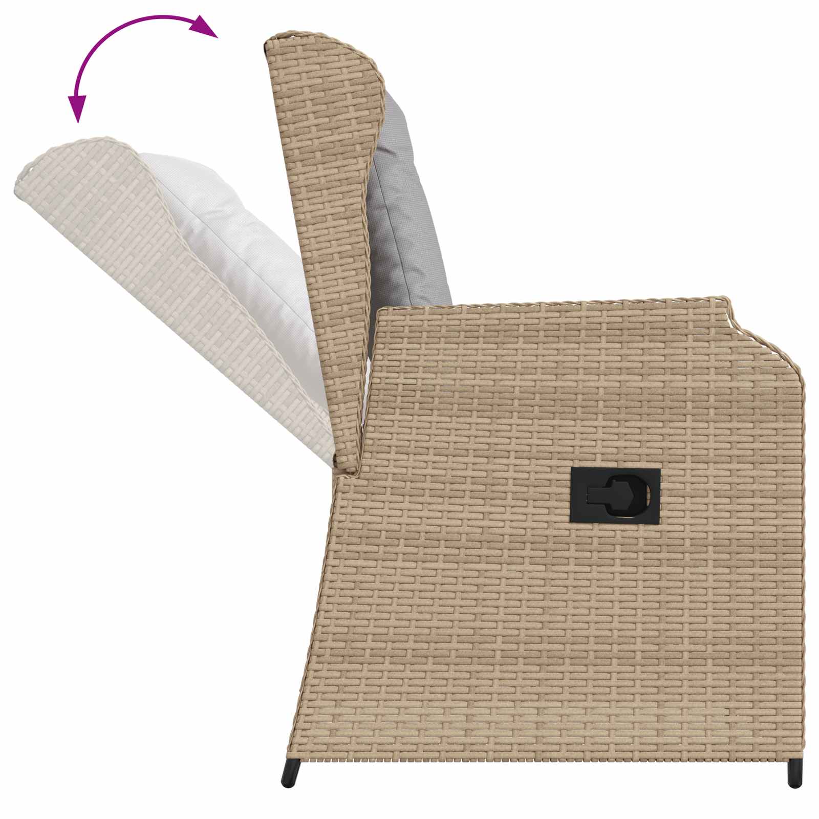 Banc de jardin 2 pc Beige polyrotin