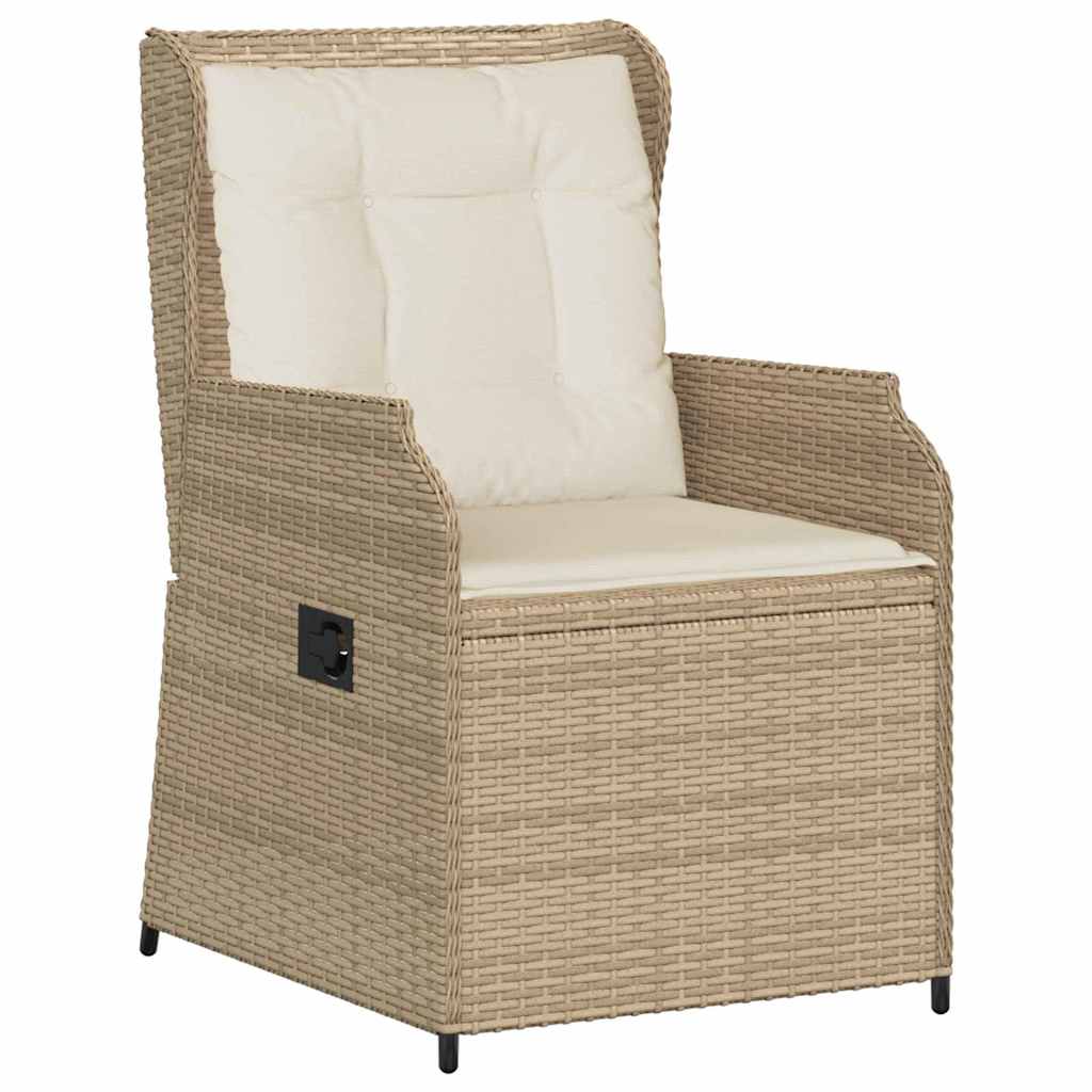 Banc de jardin 2 pcs Beige polyrotin