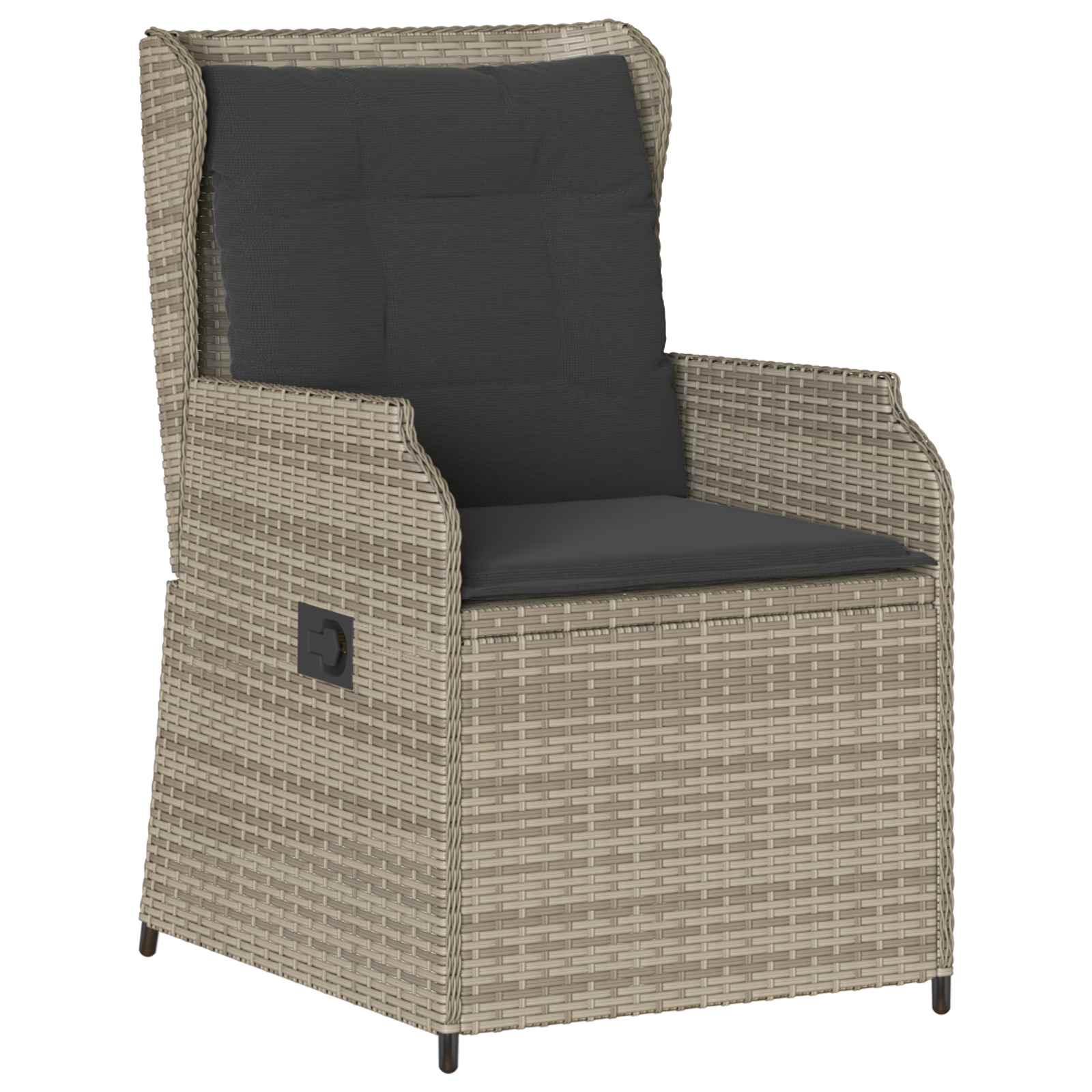 Banc de jardin 2 pc Gris clair polyrotin