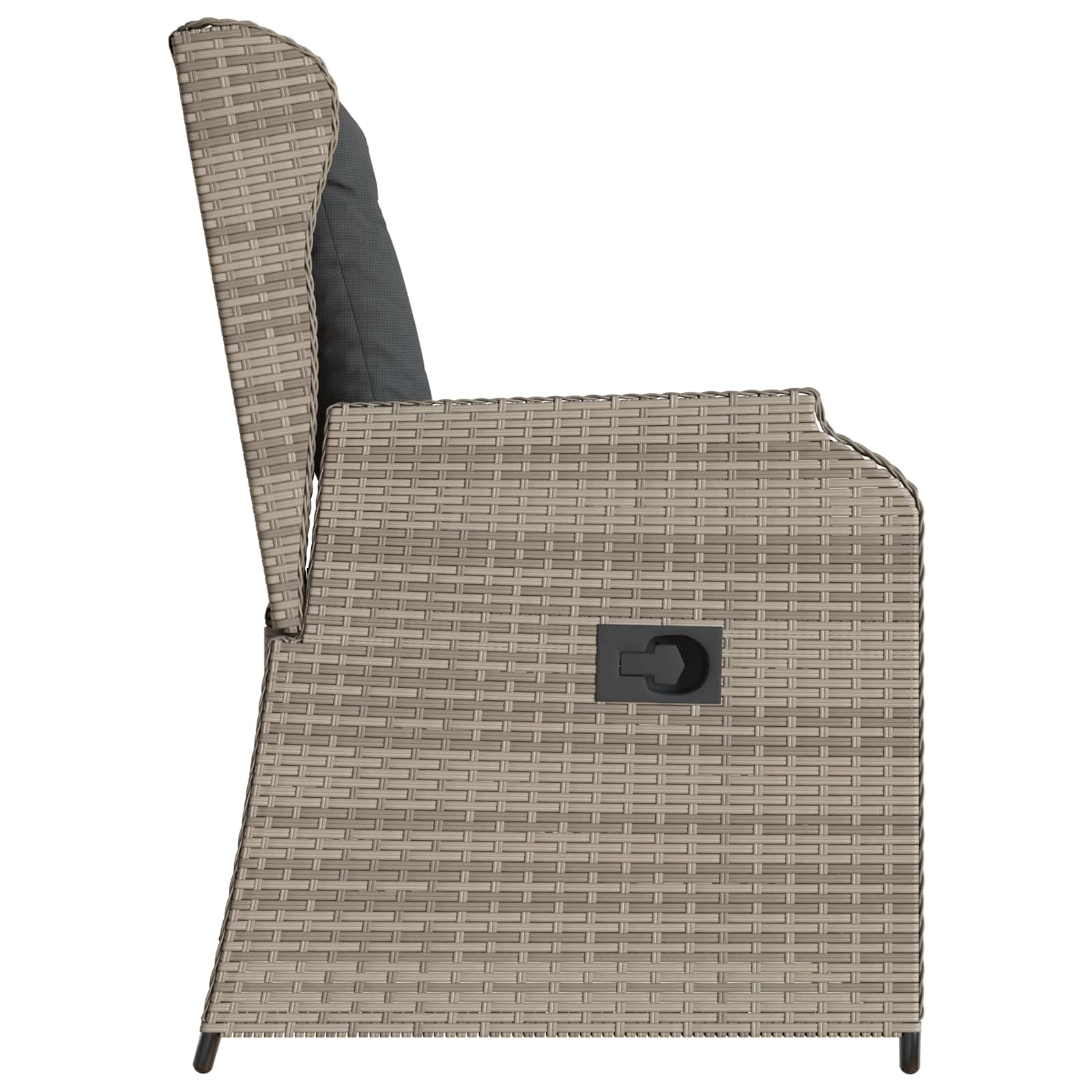Banc de jardin 2 pcs Gris clair polyrotin