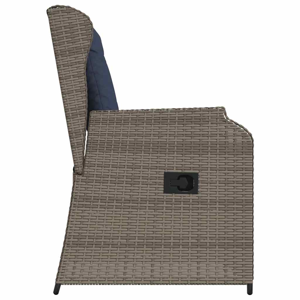Banc de jardin 2 pcs Gris polyrotin - XIOS