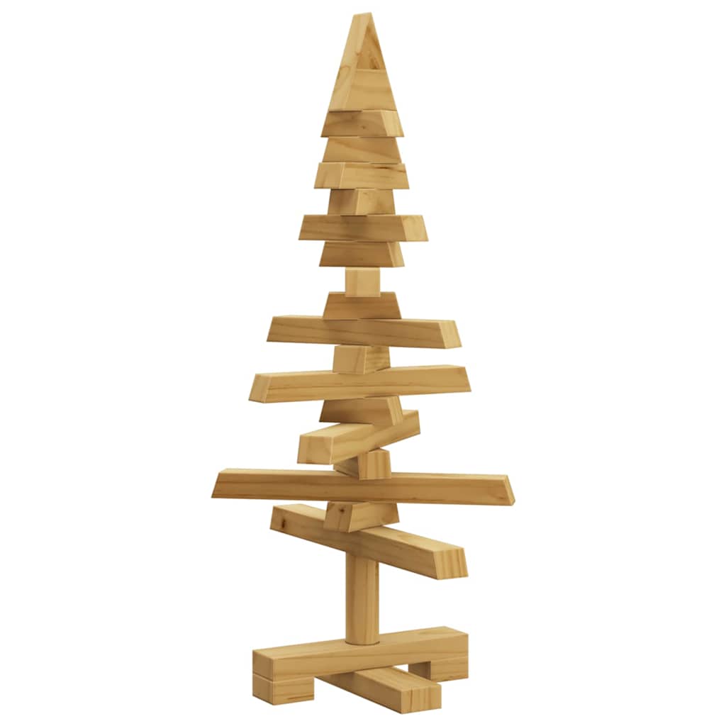 Arbre de Noël en bois Marron 60 cm Bois massif en pin - XIOS