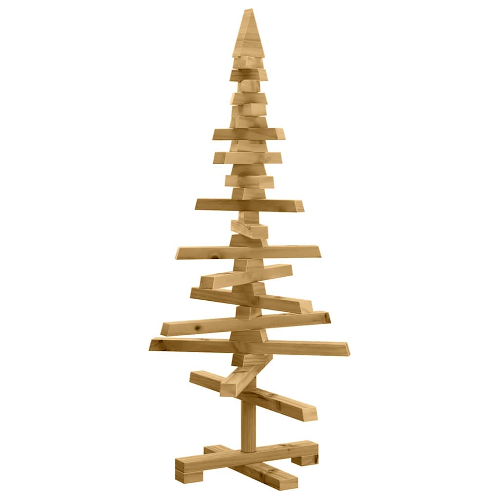 Arbre de Noël en bois Marron 90 cm Bois massif en pin - XIOS