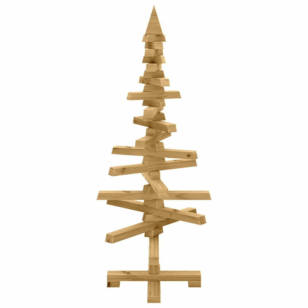Arbre de Noël en bois Marron 90 cm Bois massif en pin - XIOS