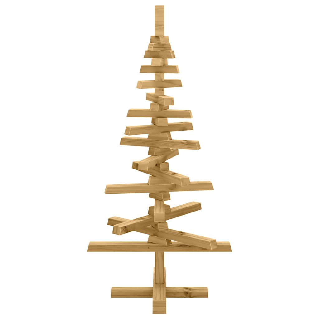 Arbre de Noël en bois Marron 90 cm Bois massif en pin - XIOS
