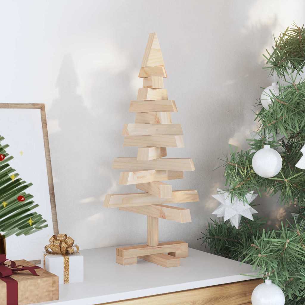 Arbres de Noël avec support Naturel 60 cm Bois massif en pin - XIOS