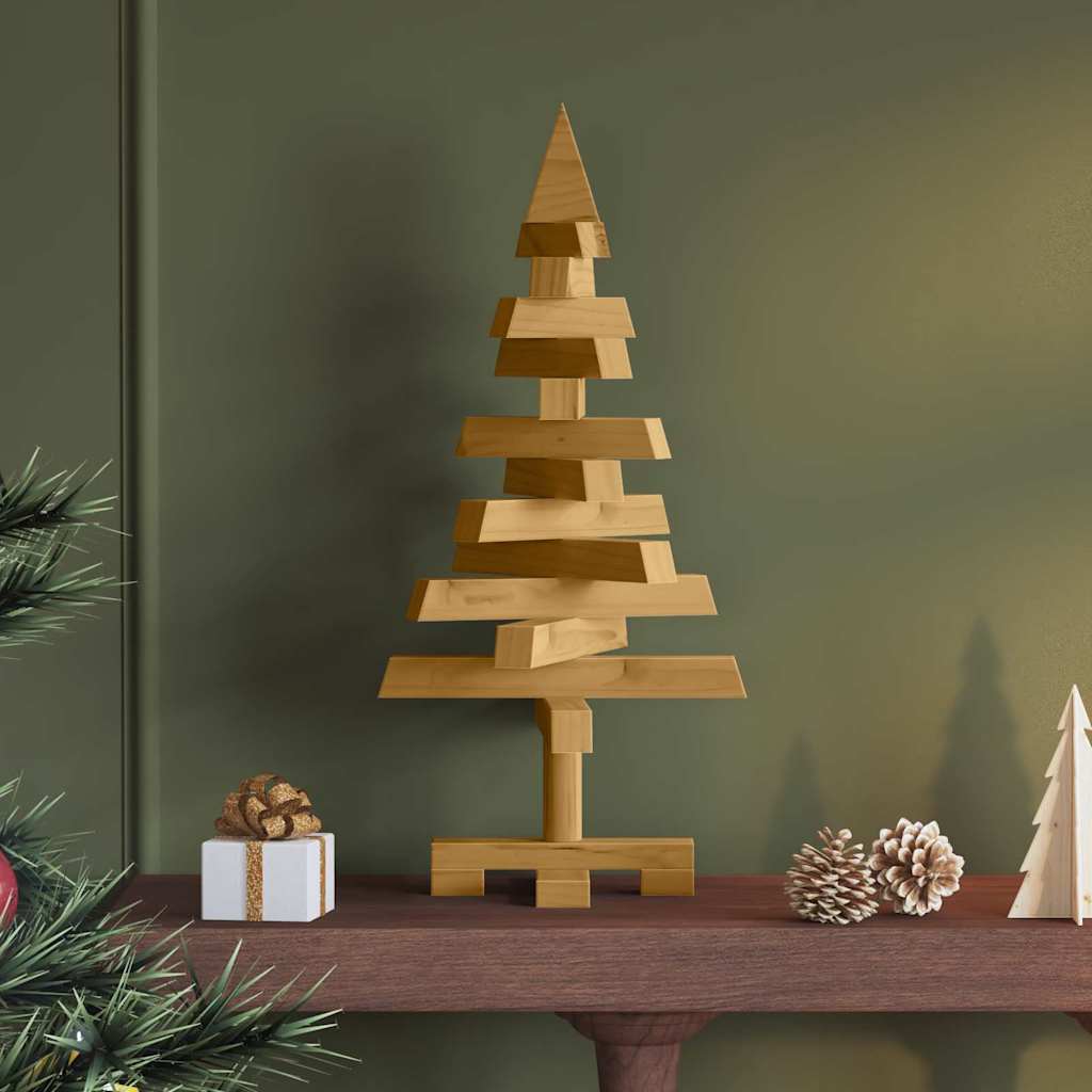 Arbres de Noël avec support Marron 60 cm Bois massif en pin - XIOS