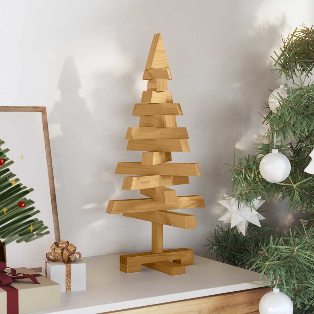 Arbres de Noël avec support Marron 60 cm Bois massif en pin - XIOS