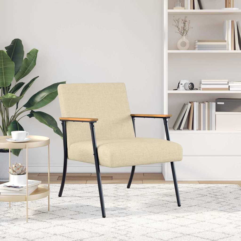 fauteuil Crème 59 x 75 x 78 cm tissu - XIOS