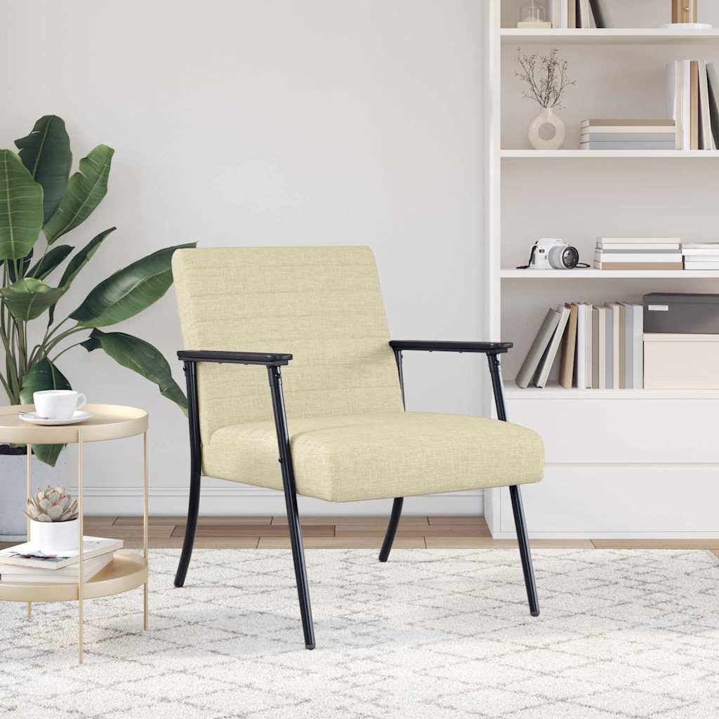 fauteuil Crème 59 x 75 x 78 cm tissu - XIOS