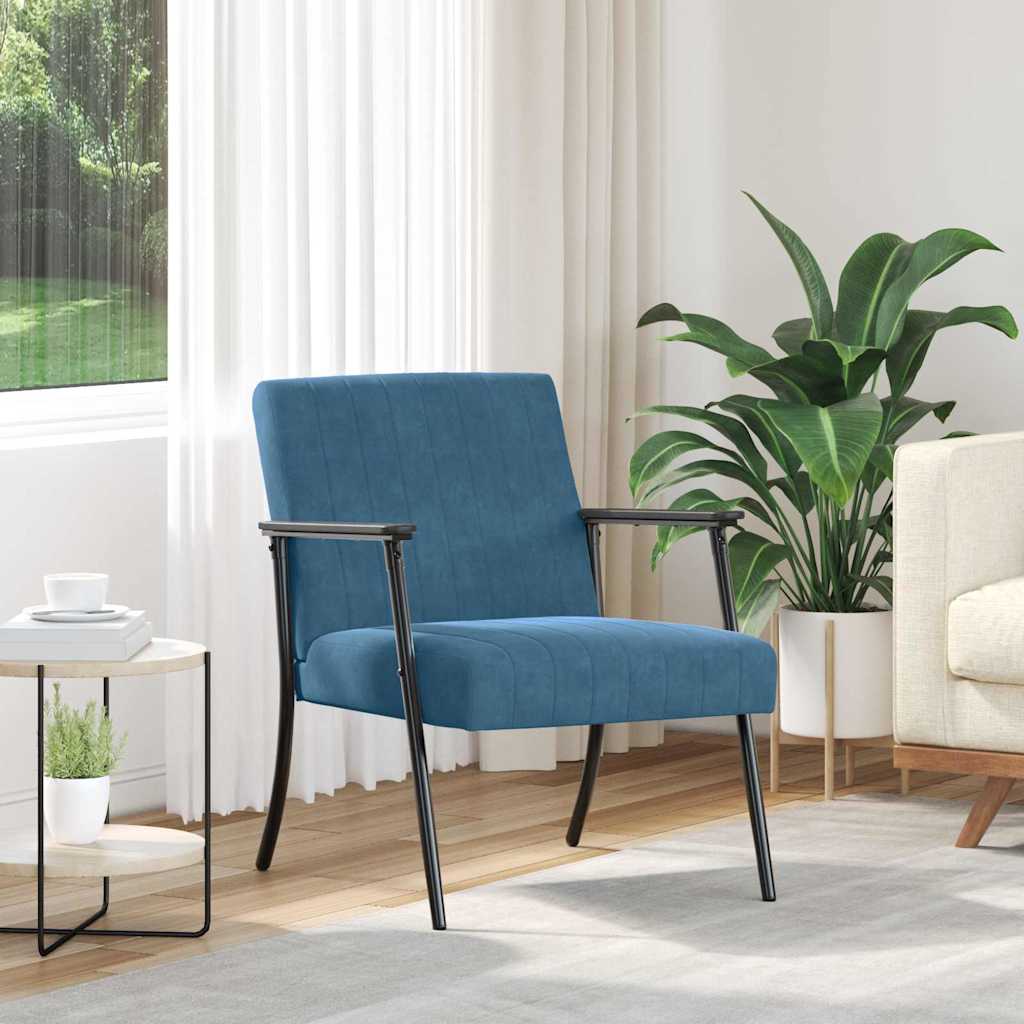 fauteuil Bleu 59 x 75 x 78 cm Velours - XIOS