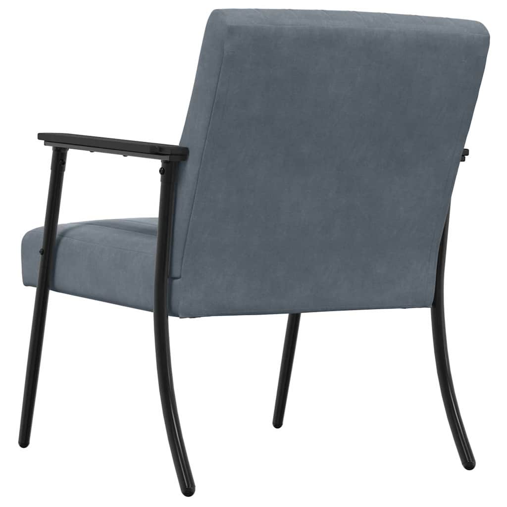 fauteuil Gris foncé 59 x 75 x 78 cm Velours - XIOS