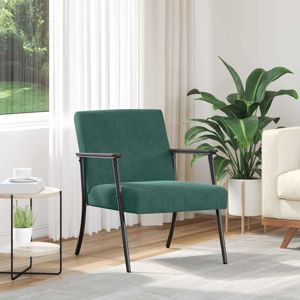 fauteuil Vert foncé 59 x 75 x 78 cm Velours - XIOS