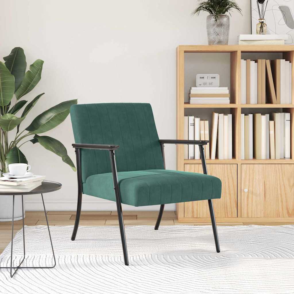 fauteuil Vert foncé 59 x 75 x 78 cm Velours - XIOS