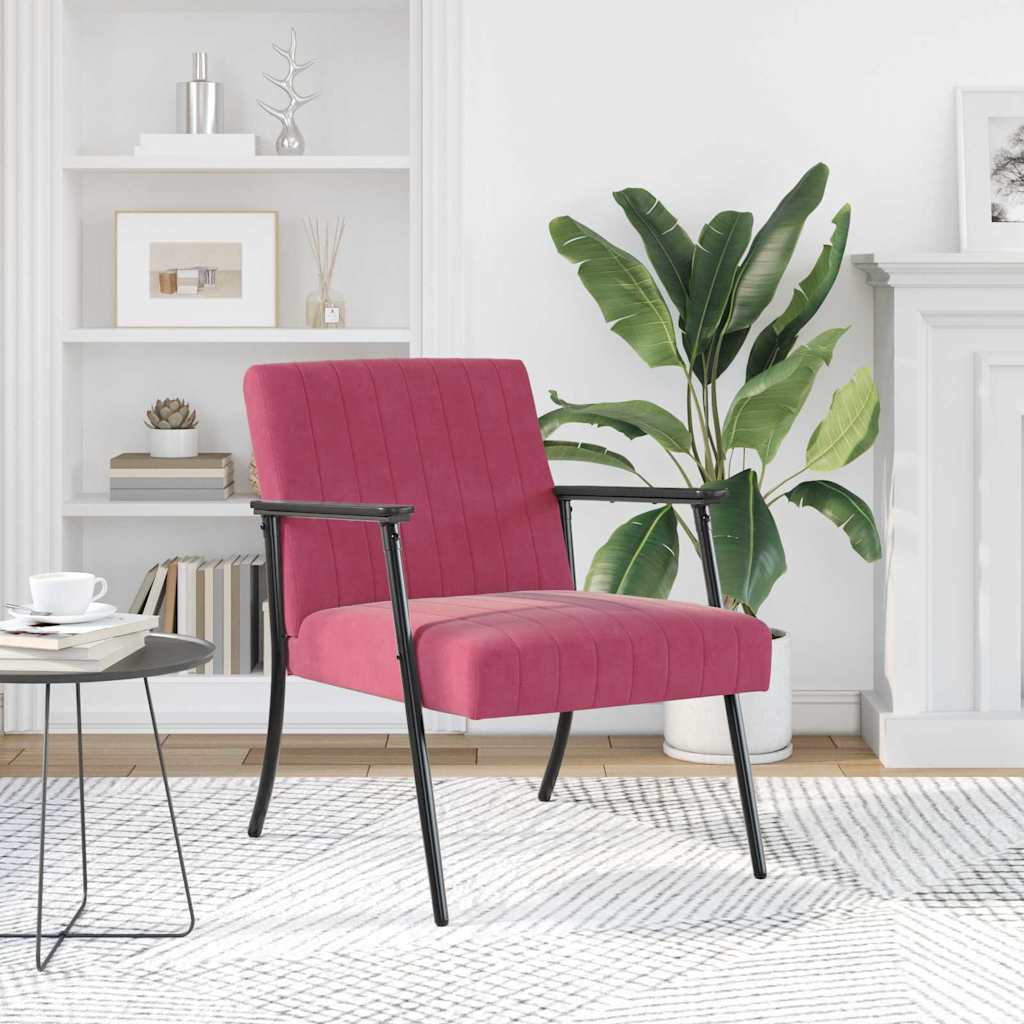 fauteuil Bordeaux 59 x 75 x 78 cm Velours - XIOS