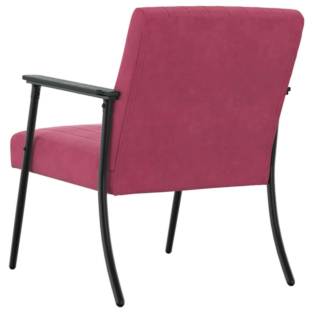 fauteuil Bordeaux 59 x 75 x 78 cm Velours - XIOS