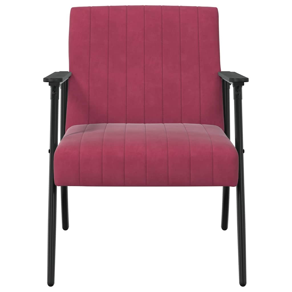 fauteuil Bordeaux 59 x 75 x 78 cm Velours - XIOS