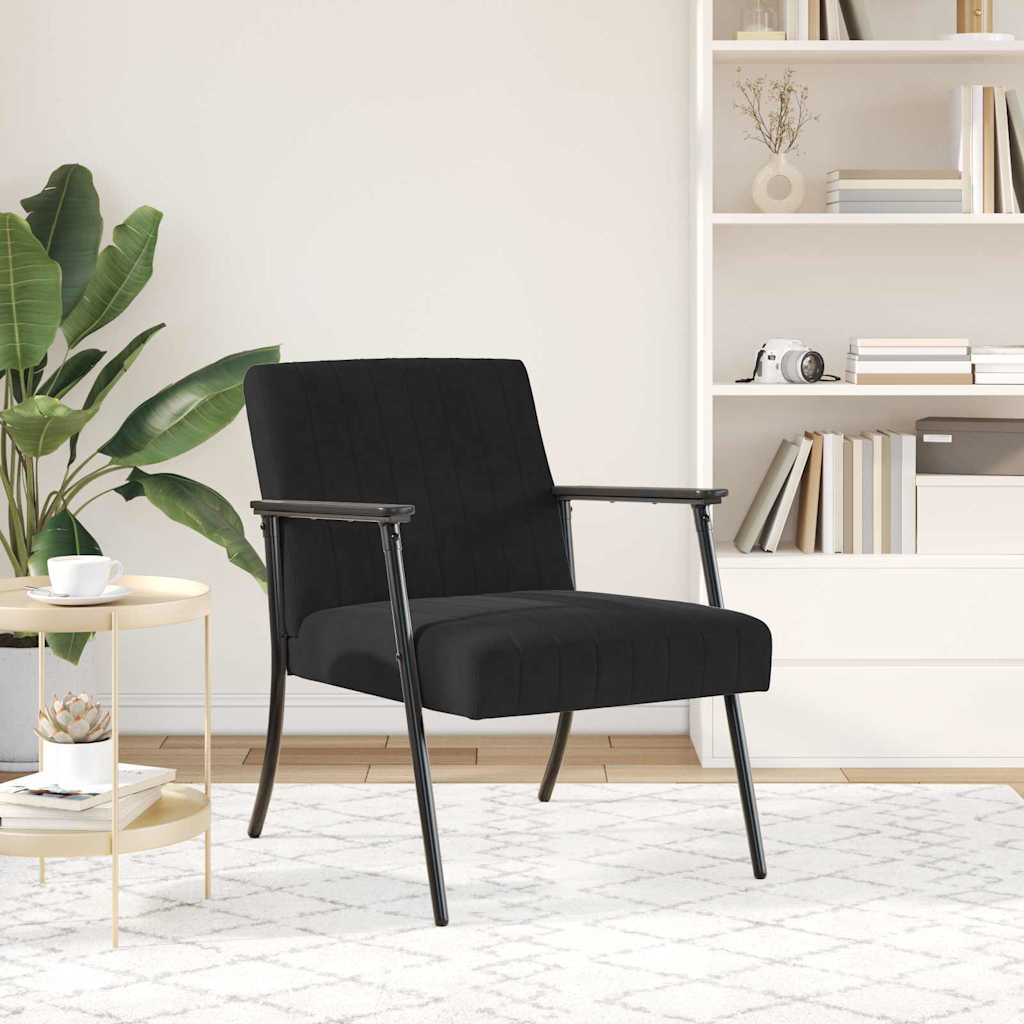 fauteuil Noir 59 x 75 x 78 cm Velours - XIOS