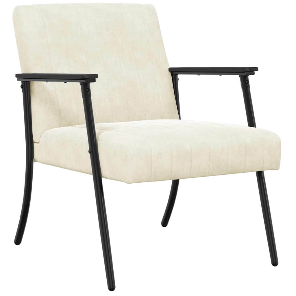 fauteuil Crème 59 x 75 x 78 cm Velours - XIOS