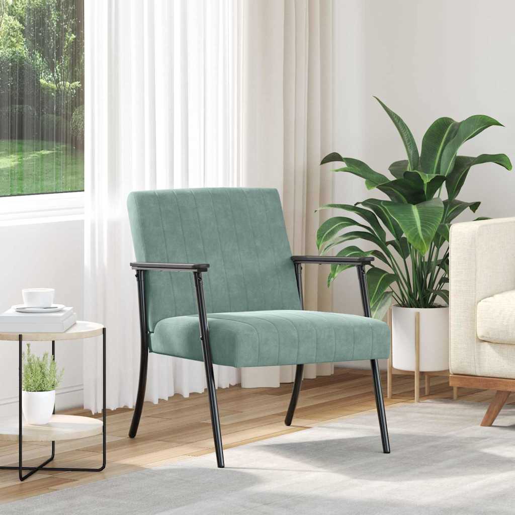 fauteuil Vert Mer 59 x 75 x 78 cm Velours - XIOS