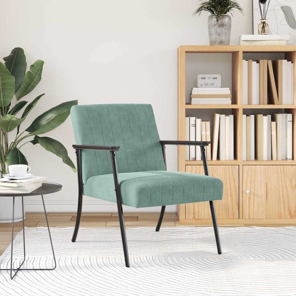fauteuil Vert Mer 59 x 75 x 78 cm Velours - XIOS