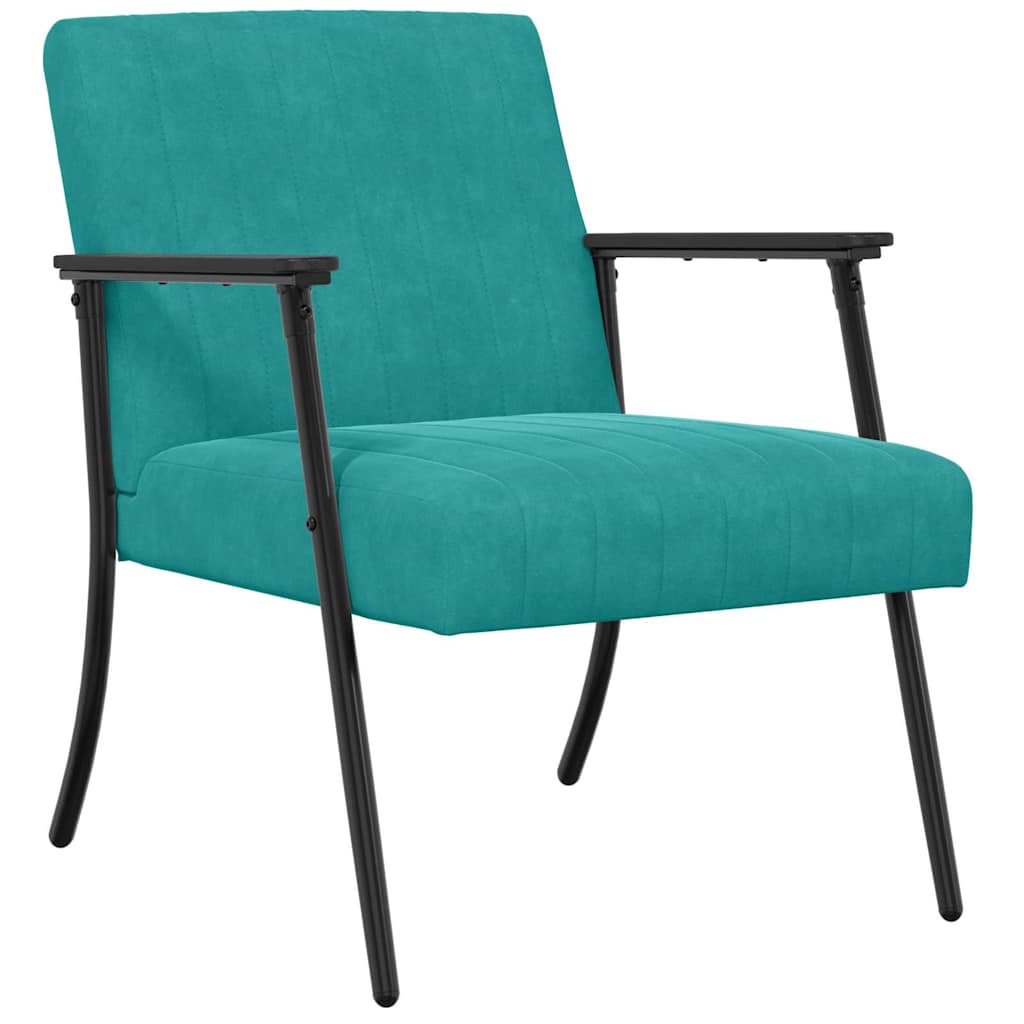fauteuil Turquoise 59 x 75 x 78 cm Velours - XIOS