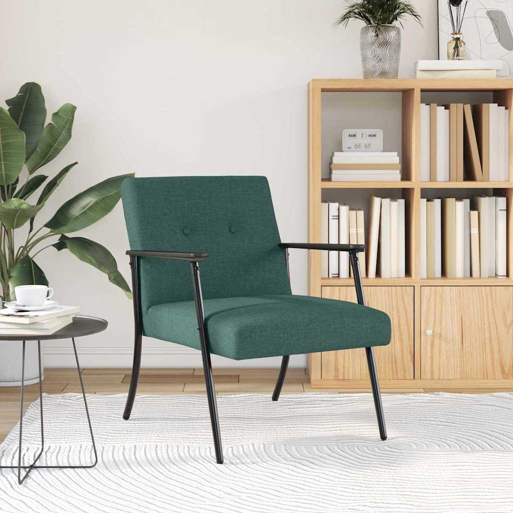 fauteuil Vert foncé 59 x 75 x 78 cm tissu - XIOS