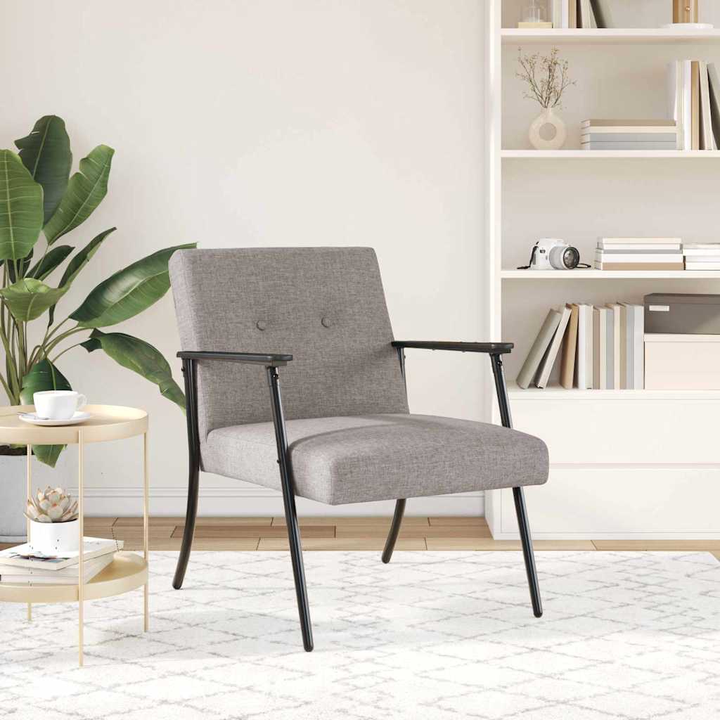 fauteuil Taupe 59 x 75 x 78 cm tissu - XIOS