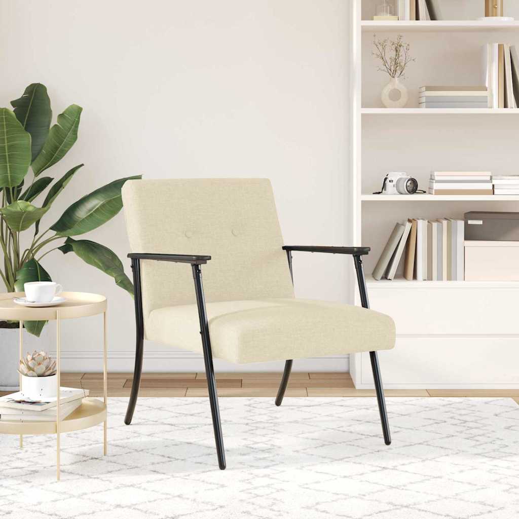 fauteuil Crème 59 x 75 x 78 cm tissu - XIOS
