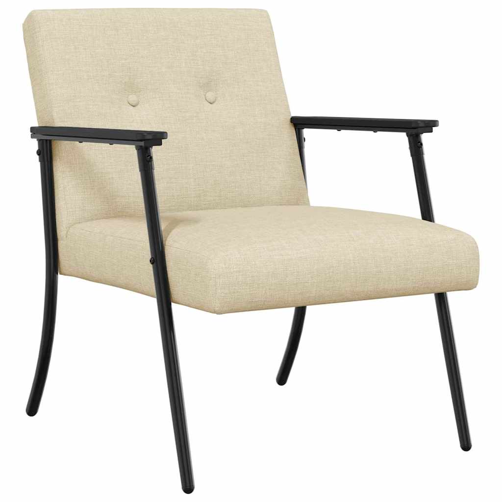 fauteuil Crème 59 x 75 x 78 cm tissu - XIOS