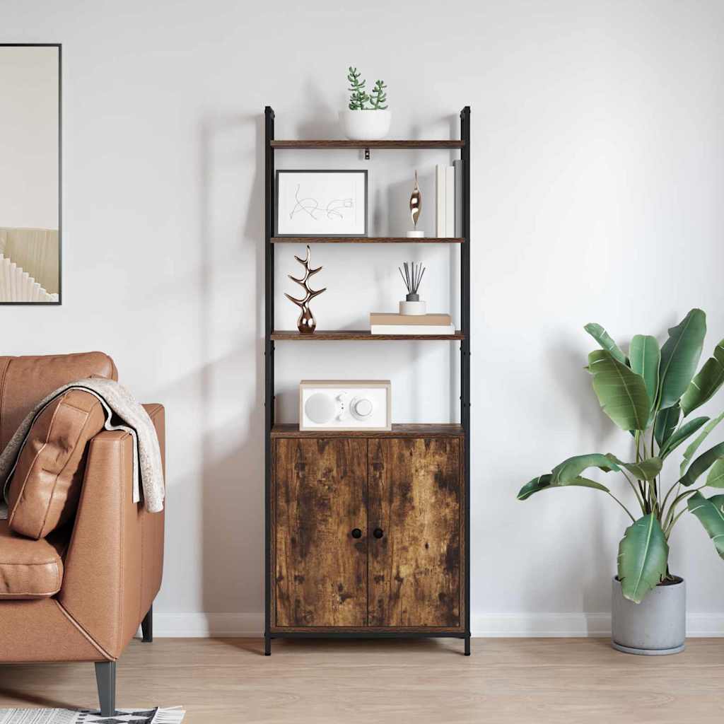 Bibliothèque Chêne fumé 60 x 24 x 161 cm Bois d'ingénierie - XIOS