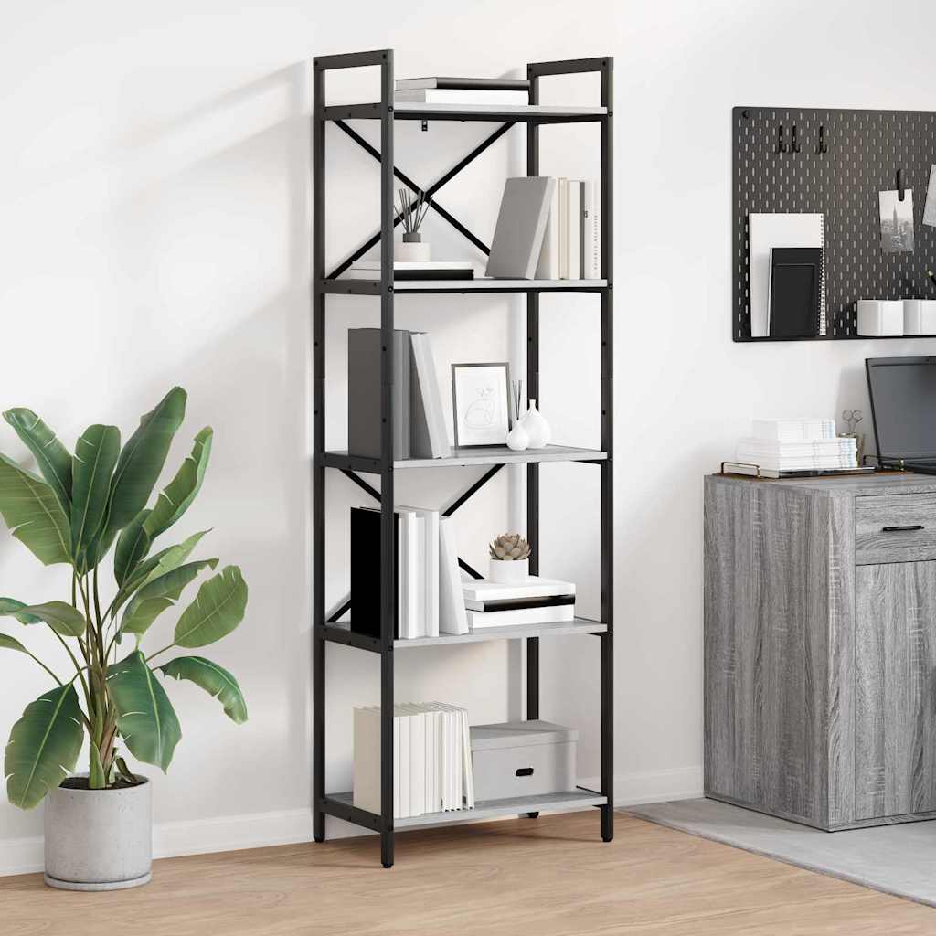 Étagère Gris Sonoma 56 x 34 x 171 cm Bois d'ingénierie - XIOS