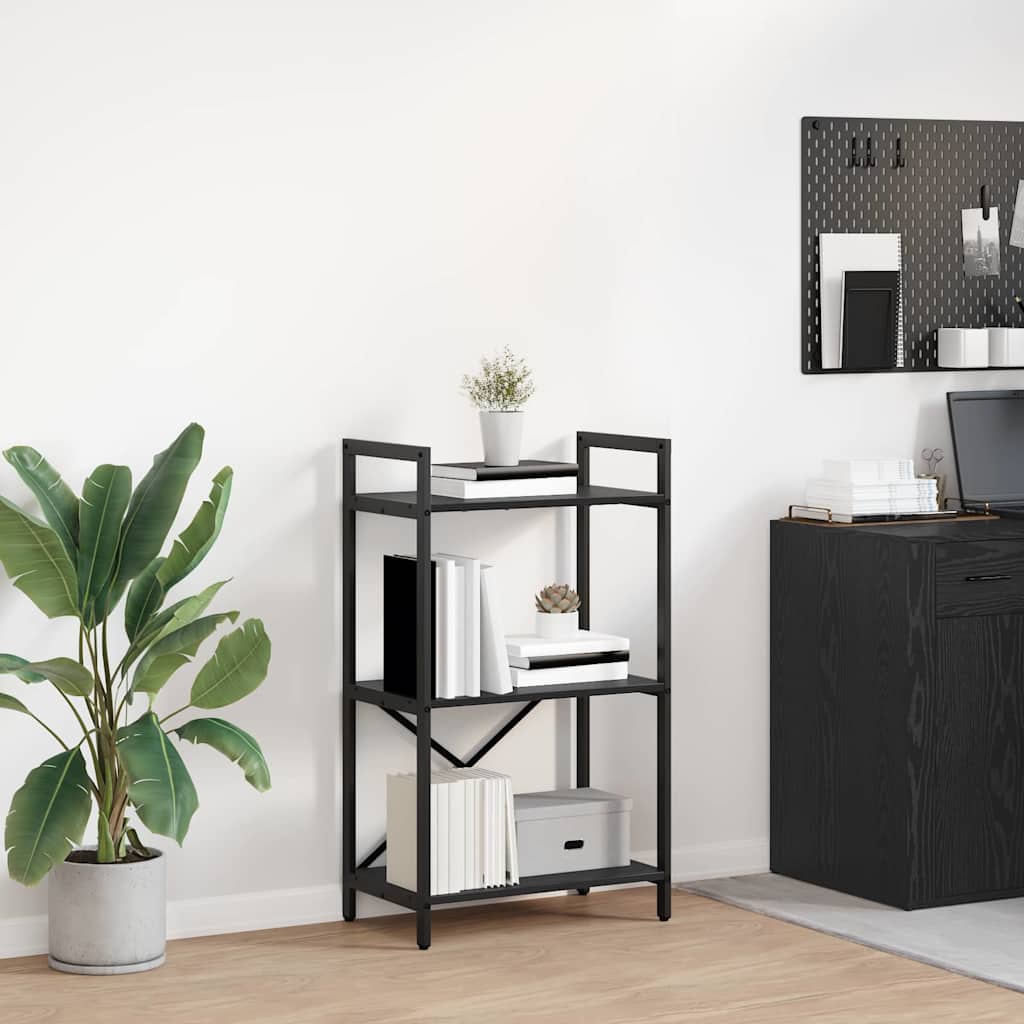 Étagère 3 niveaux 56 x 34 x 96 cm Bois d'ingénierie Chêne noir - XIOS